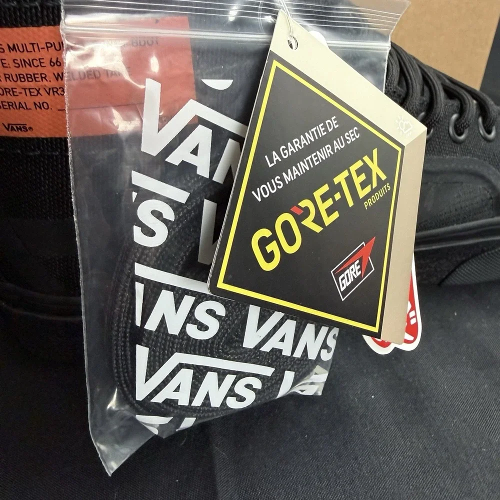 VANS Sk8-Hi GTX VR3 Raeburn Gore-Tex Triple Black High Top Sneaker Red M 6 W 7.5
